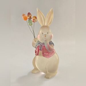 Midwest of Cannon Falls Bunny Rabbit Figurine – Acrylic Easter Decor with Eggs